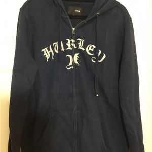 Hurley zippered hoodie Large
